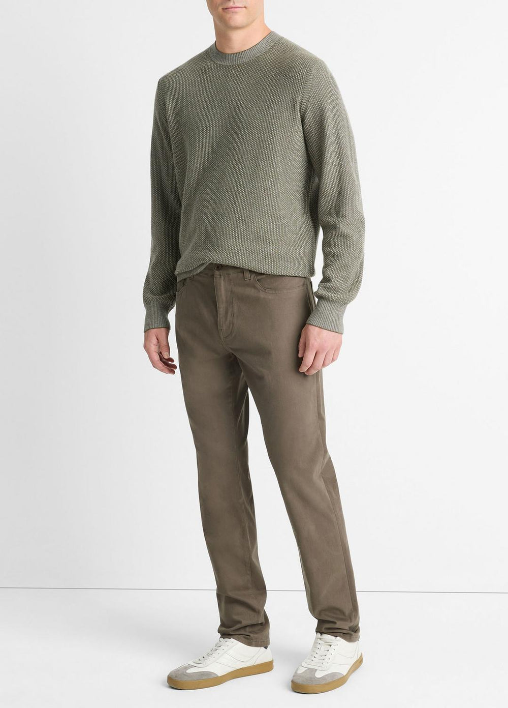 Dylan Slim 5-Pocket Peached Stretch-Cotton Pant in Trousers | VINCE Men