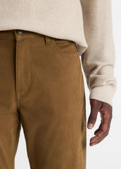 Dylan Slim 5-Pocket Peached Stretch-Cotton Pant in Trousers | VINCE Men