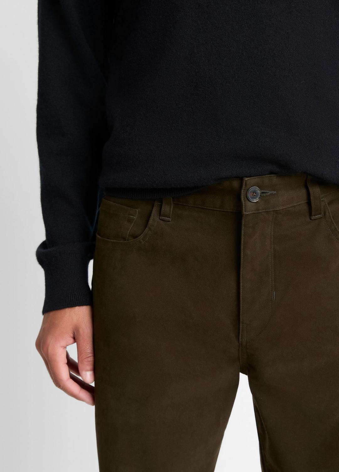 Dylan Slim 5-Pocket Peached Stretch-Cotton Pant in Trousers | VINCE Men