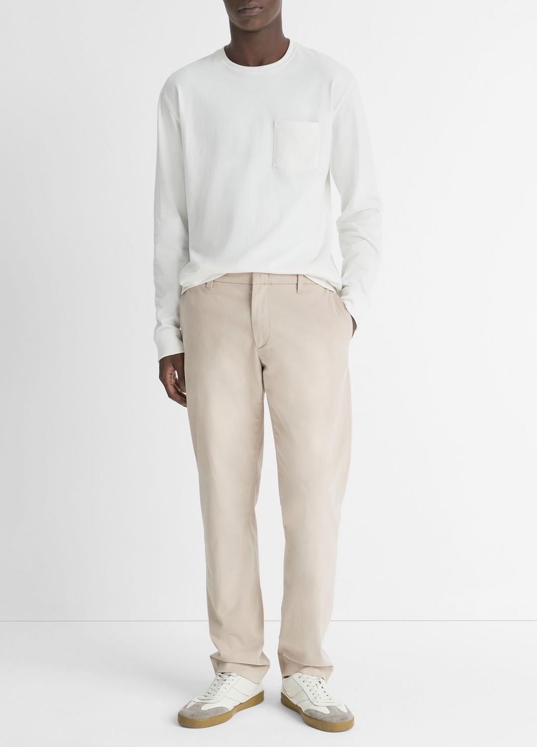 Dylan Slim Cotton Chino Pant in Trousers | VINCE Men