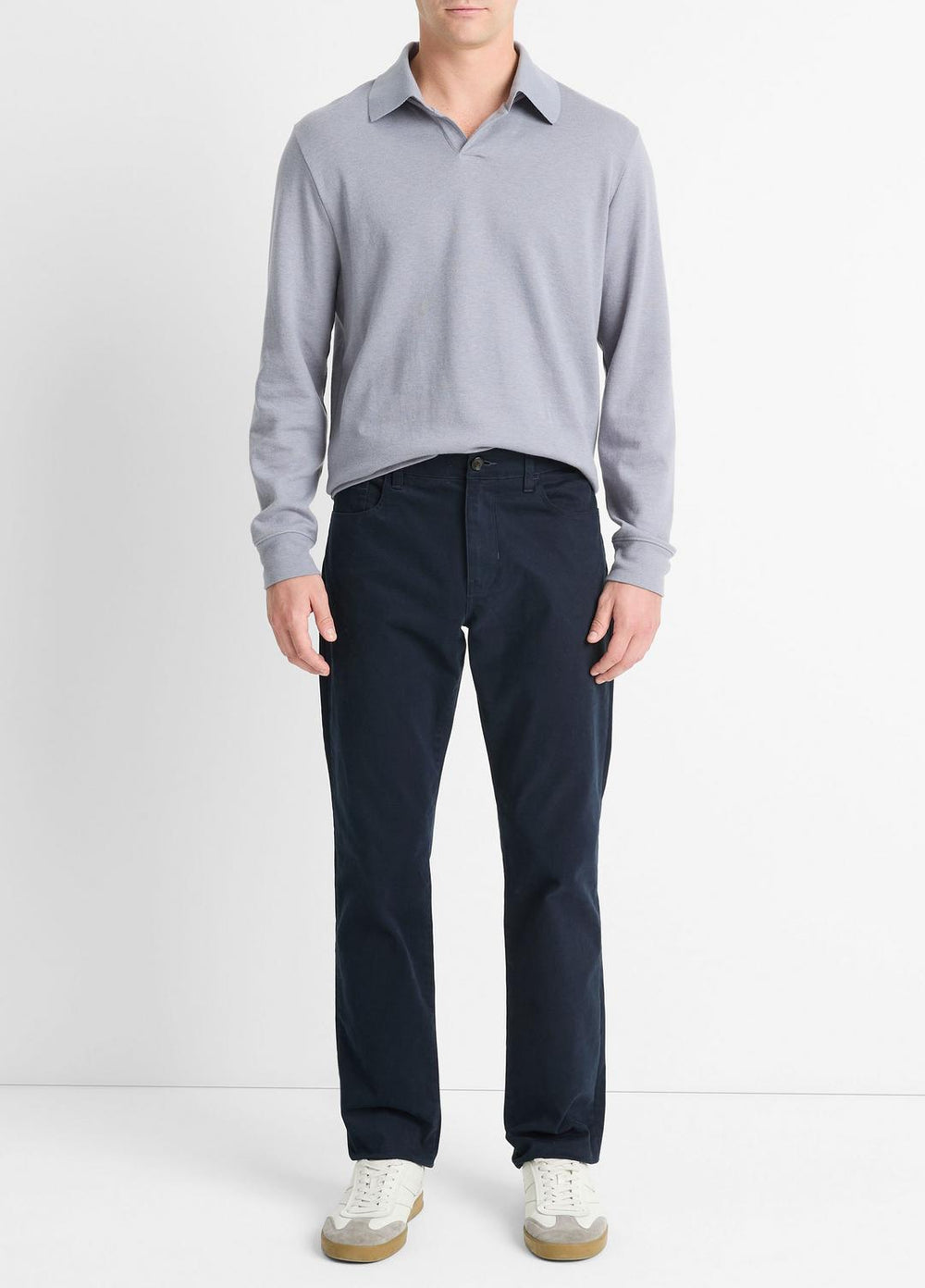 Dylan Slim 5-Pocket Peached Stretch-Cotton Pant in Trousers | VINCE Men