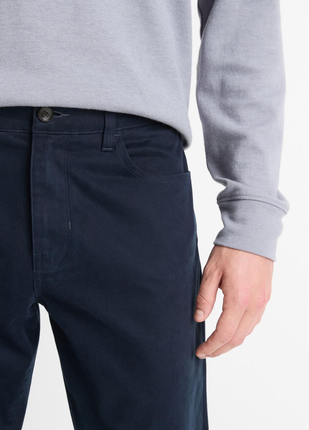 Dylan Slim 5-Pocket Peached Stretch-Cotton Pant in Trousers | VINCE Men