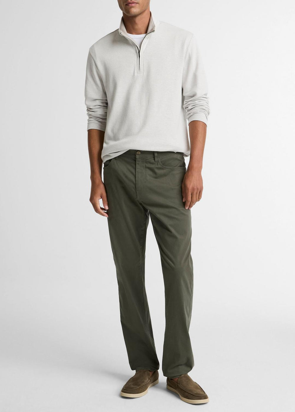 Dylan Slim 5-Pocket Cotton Sateen Pant in Trousers | VINCE Men