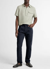 Dylan Slim 5-Pocket Cotton Sateen Pant in Trousers | VINCE Men