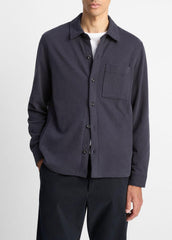 Heavy Sueded Cotton Shirt Jacket in Shirt Jackets | VINCE Men