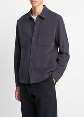 Heavy Sueded Cotton Shirt Jacket in Shirt Jackets | VINCE Men