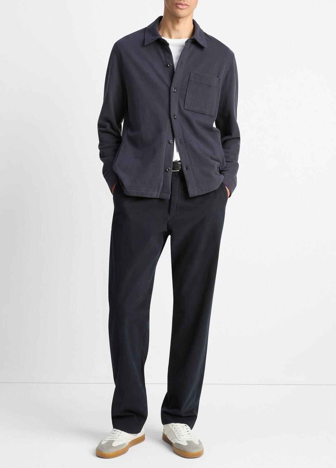 Heavy Sueded Cotton Shirt Jacket in Shirt Jackets | VINCE Men