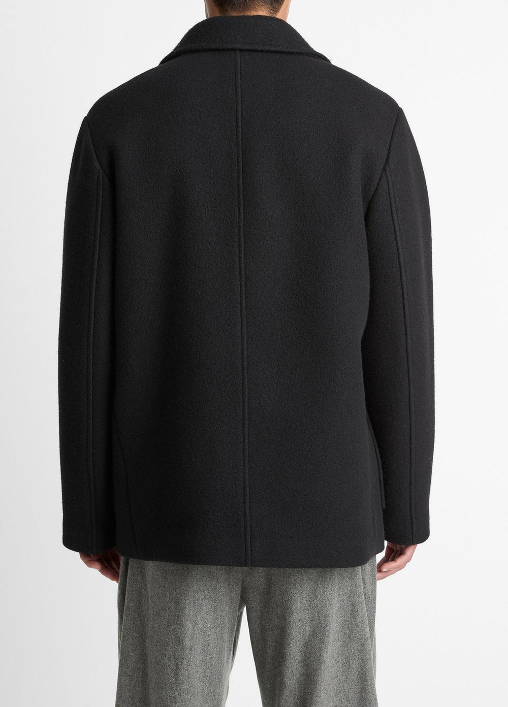 Italian Wool-Blend Peacoat in Coats | VINCE Men