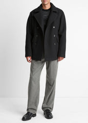 Italian Wool-Blend Peacoat in Coats | VINCE Men