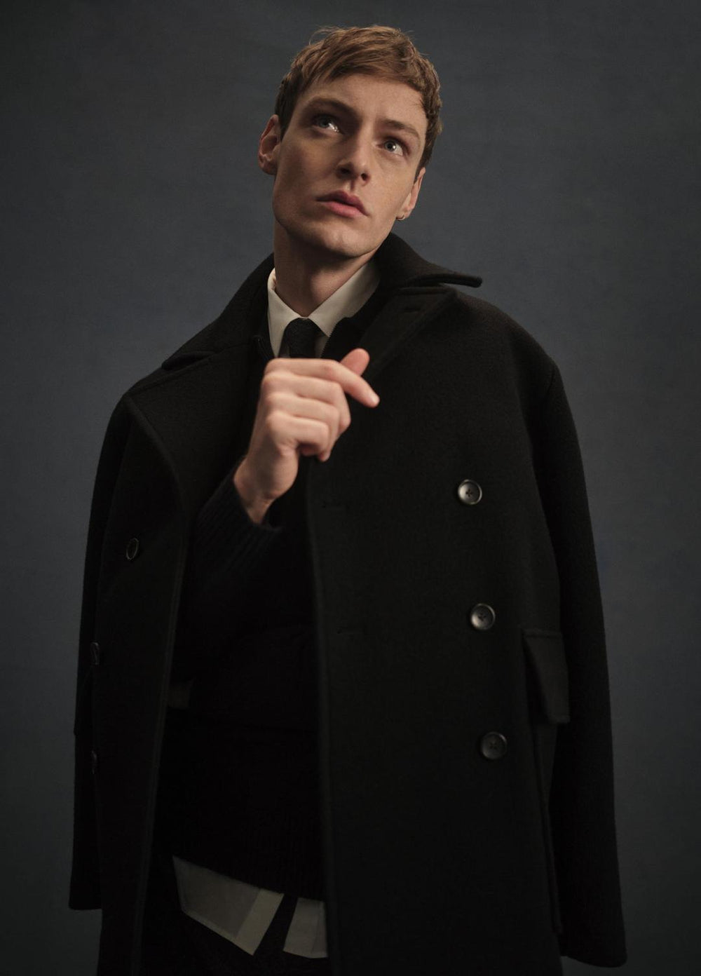 Italian Wool-Blend Peacoat in Coats | VINCE Men