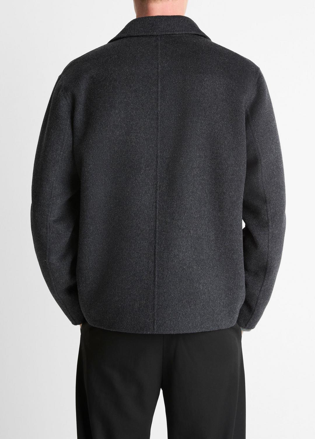 Splittable Wool-Blend Zip-Front Jacket in Jackets | VINCE Men