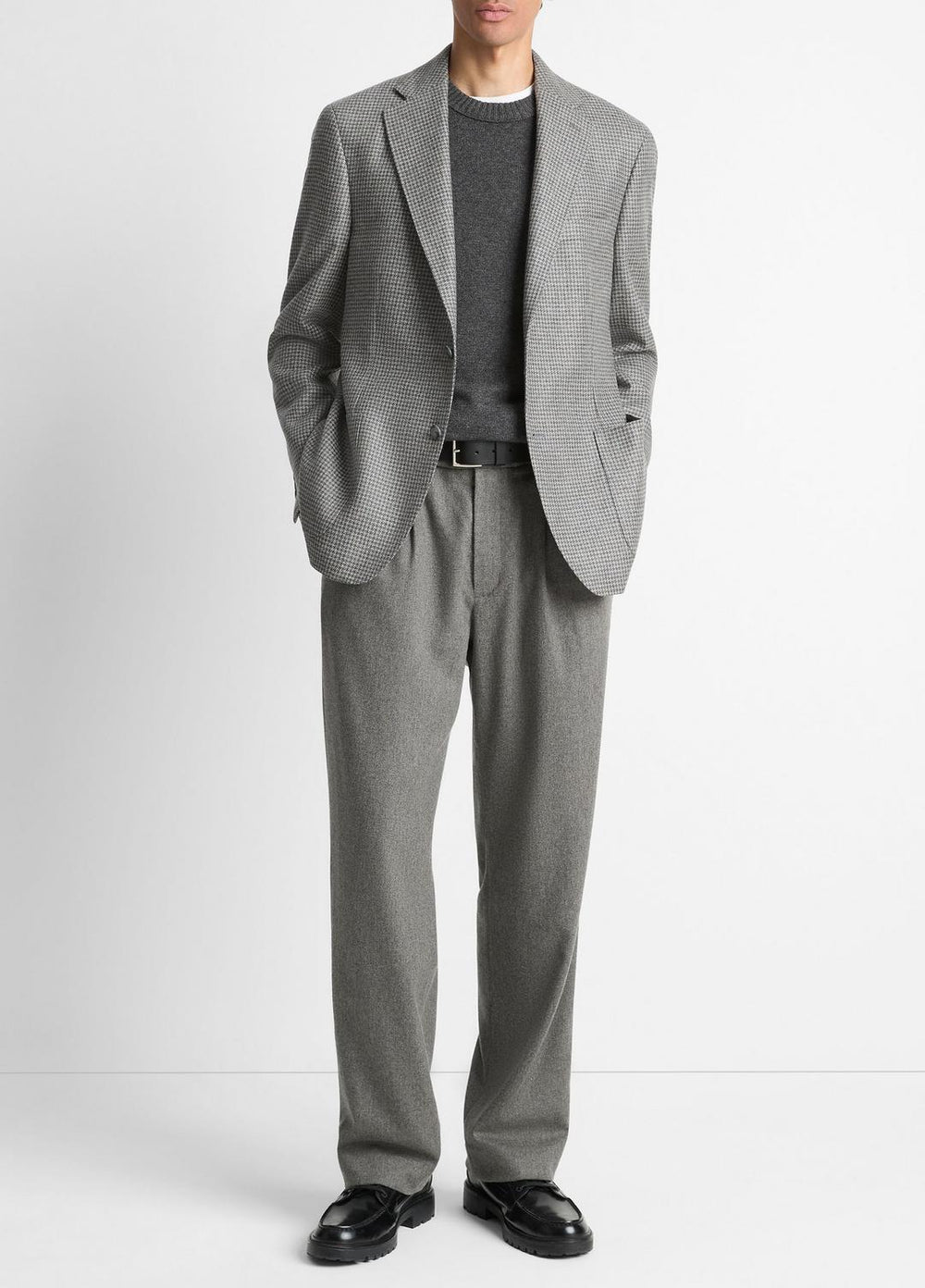 Houndstooth Cashmere Relaxed Sport Coat in Blazers | VINCE Men
