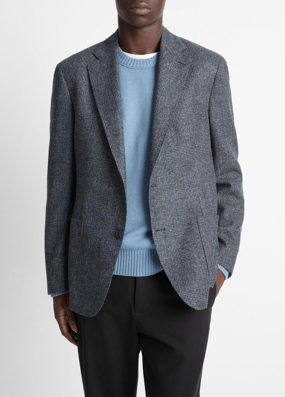 Plaid Alpaca-Blend Relaxed Sport Coat in Blazers | VINCE Men
