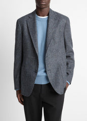 Plaid Alpaca-Blend Relaxed Sport Coat in Blazers | VINCE Men