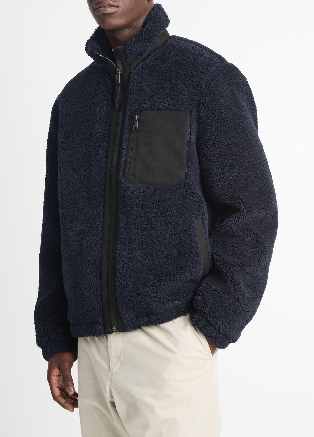 Sherpa Zip Jacket in Jackets | VINCE Men