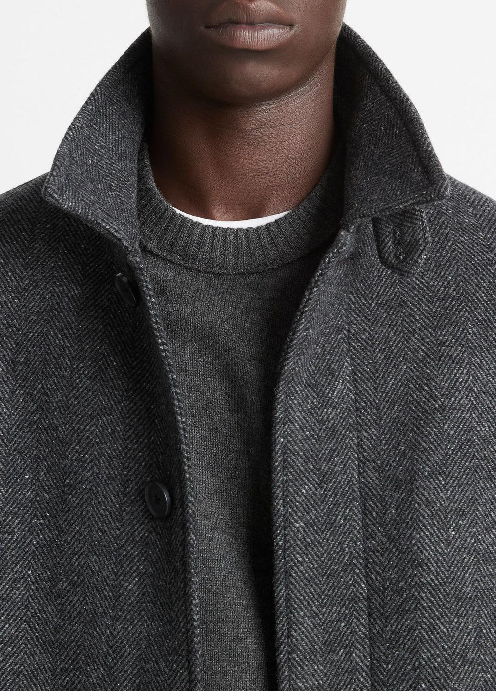 Italian Wool-Blend Balmacaan Coat in Coats | VINCE Men