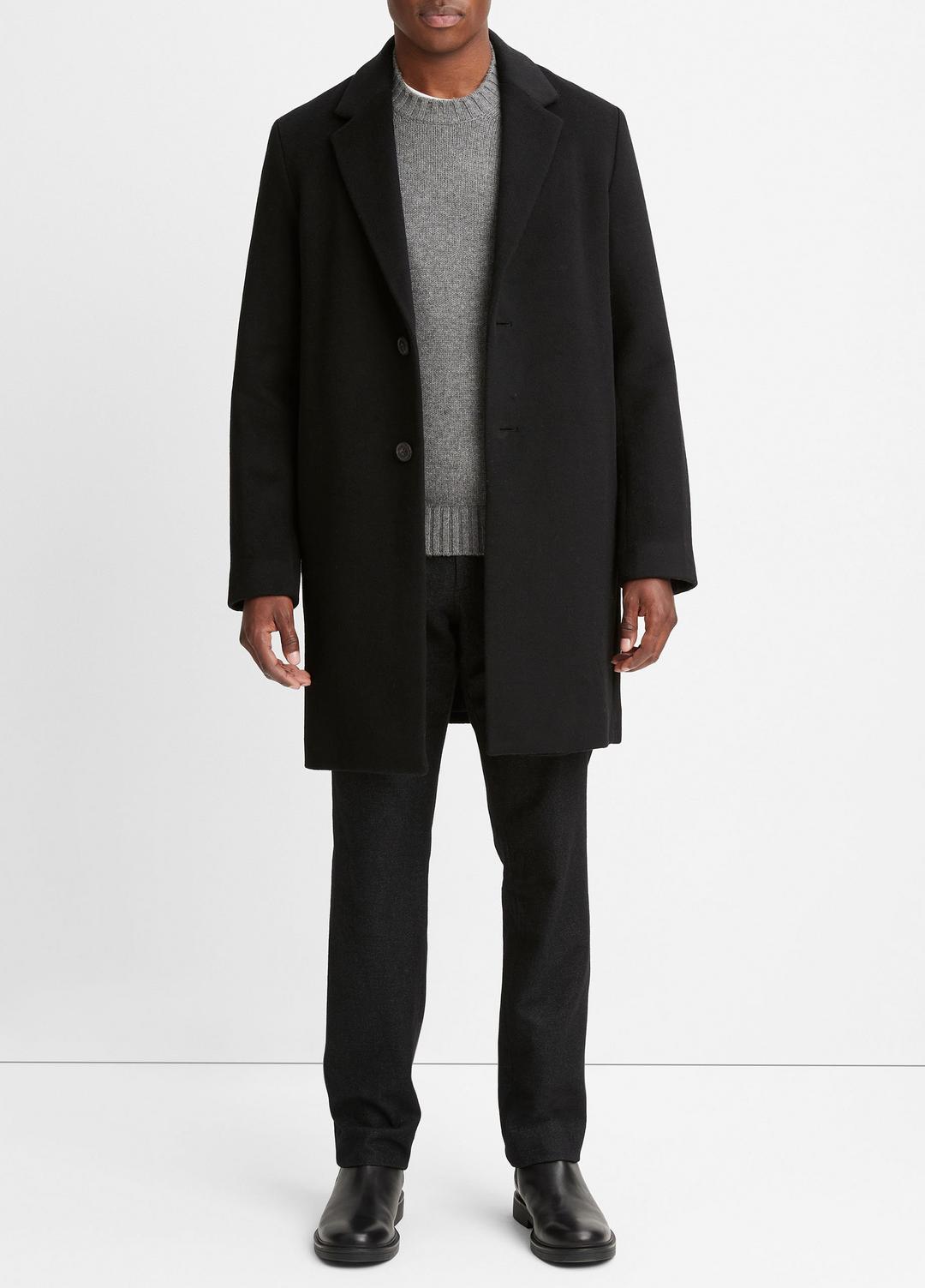 Classic Italian Wool-Blend Coat in Jackets & Outerwear | VINCE Men