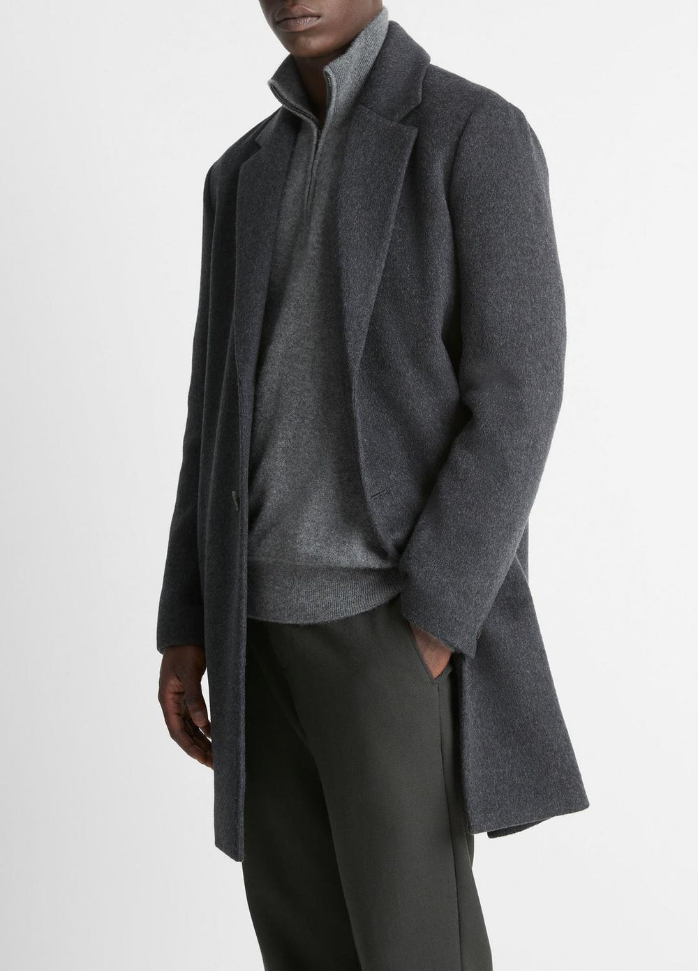 Classic Italian Wool-Blend Coat in Jackets & Outerwear | VINCE Men