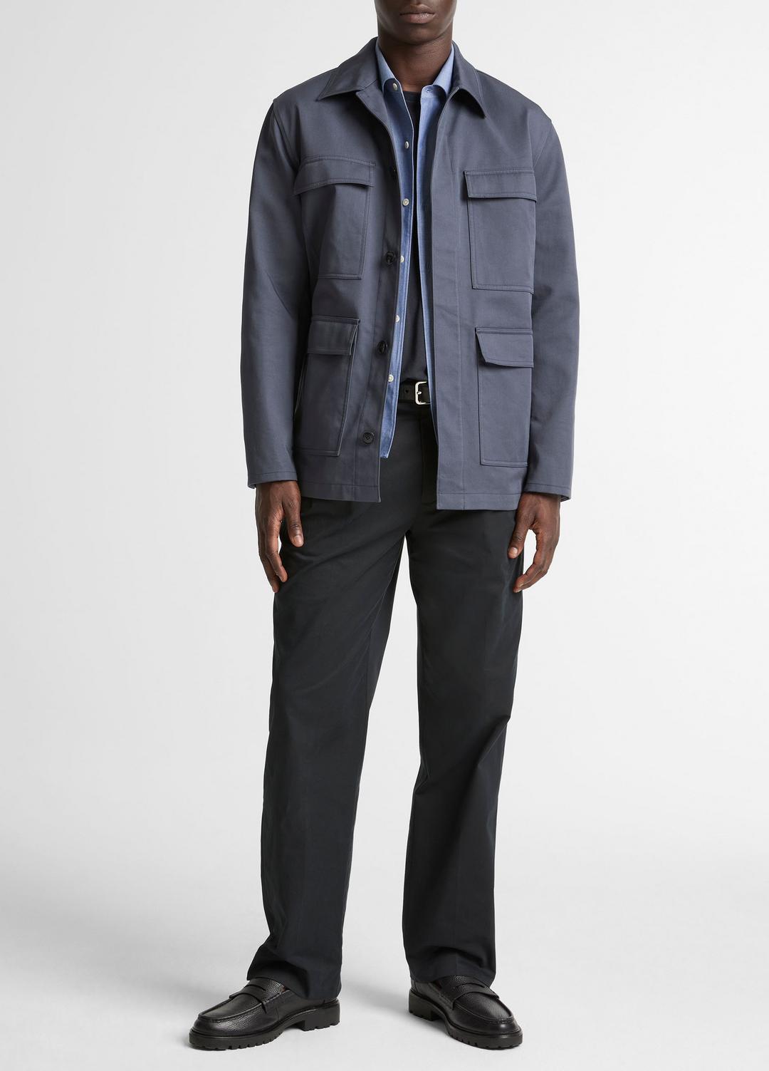 Brushed Cotton Twill Chore Coat in Coats | VINCE Men