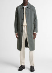 Cotton-Blend Single-Breasted Trench Coat in Coats | VINCE Men