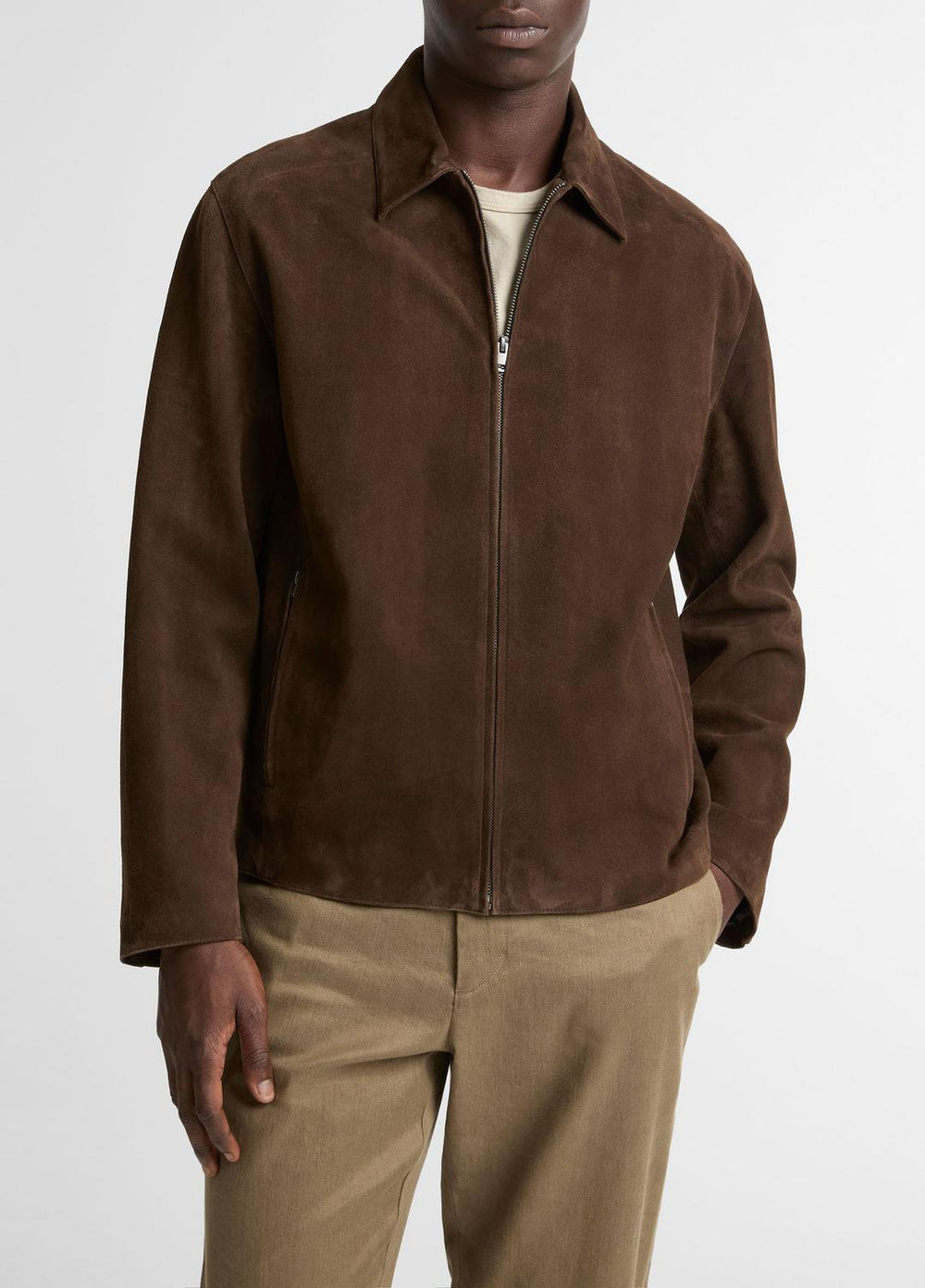 Suede Moto Jacket in Jackets | VINCE Men