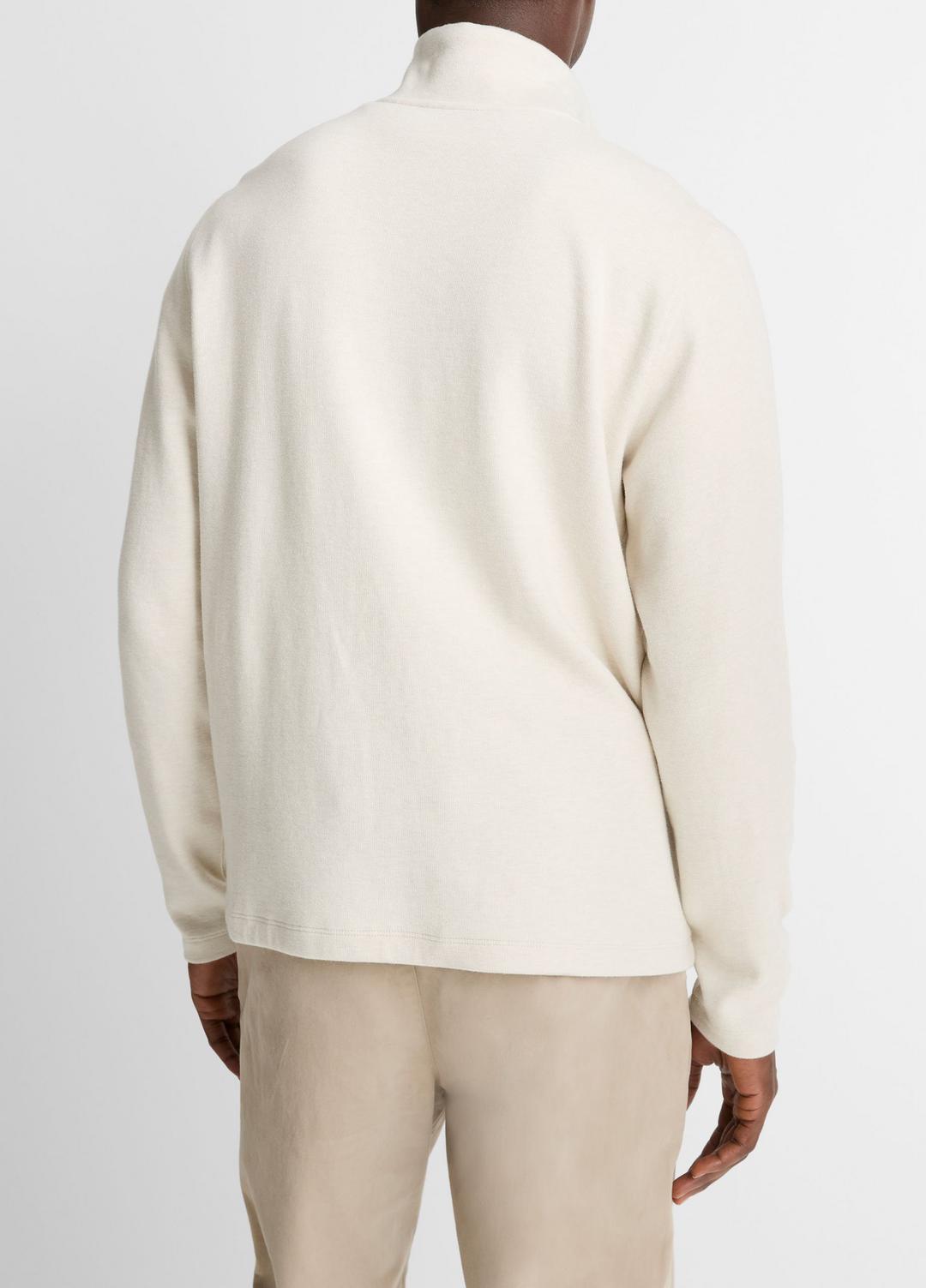 Cotton Button Mock-Neck Pullover in Sweatshirts & Hoodies | VINCE Men