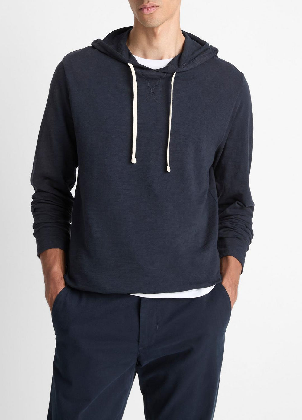 Textured Cotton Hoodie in Sweatshirts & Hoodies | VINCE Men