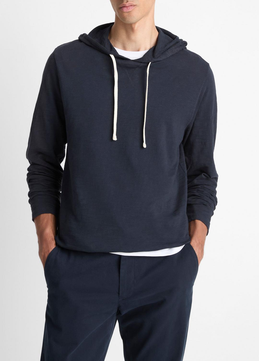 Textured Cotton Hoodie in Sweatshirts & Hoodies | VINCE Men