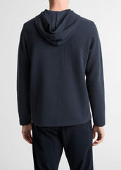 Variegated Stripe Double-Face Cotton-Blend Hoodie in Sweatshirts & Hoodies | VINCE Men