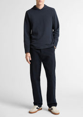 Variegated Stripe Double-Face Cotton-Blend Hoodie in Sweatshirts & Hoodies | VINCE Men
