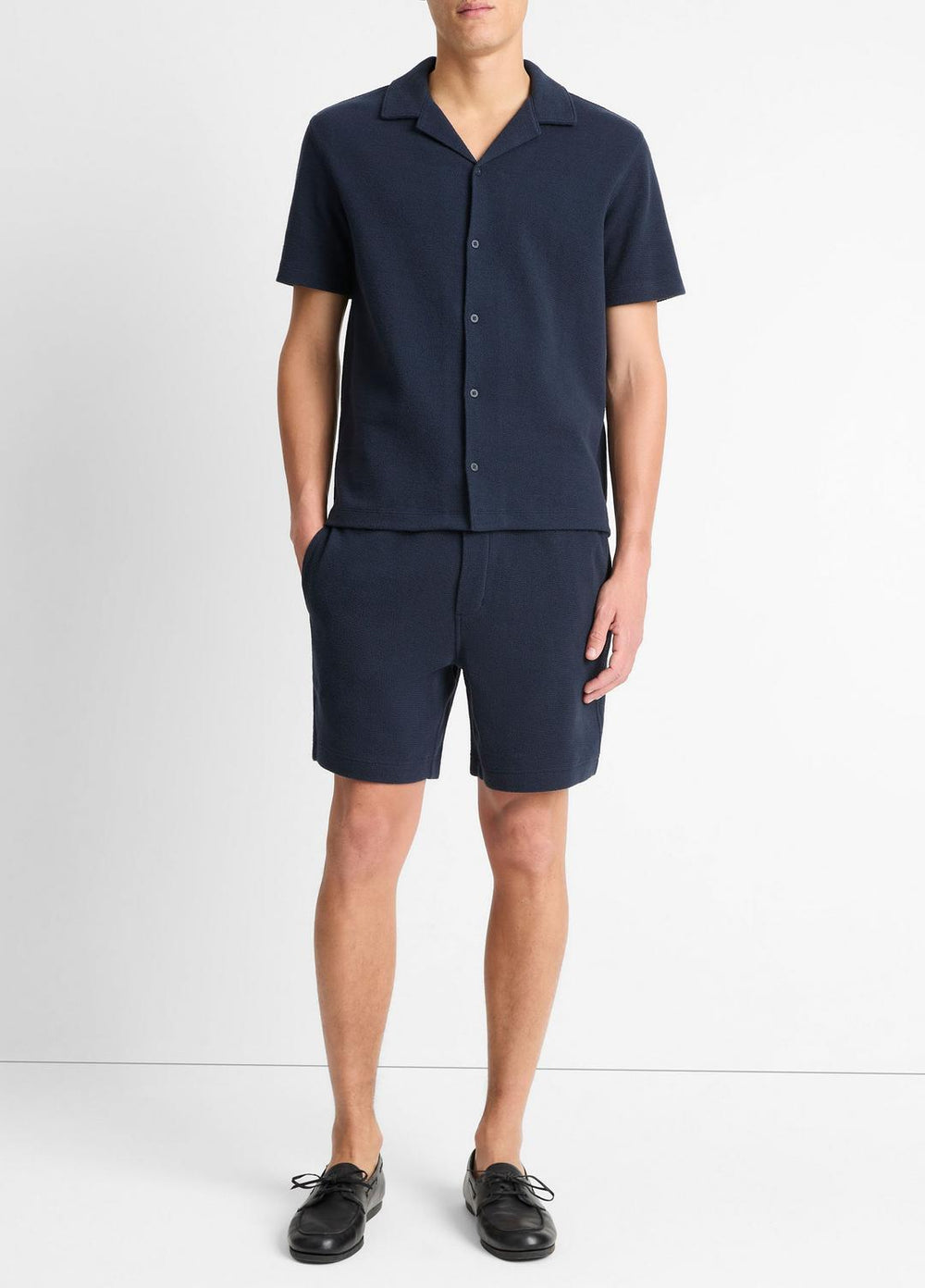 Cotton Bouclé Pull-On Short in Shorts | VINCE Men
