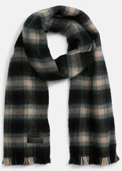 Brushed Plaid Wool Scarf in Scarves & Hats | VINCE Men
