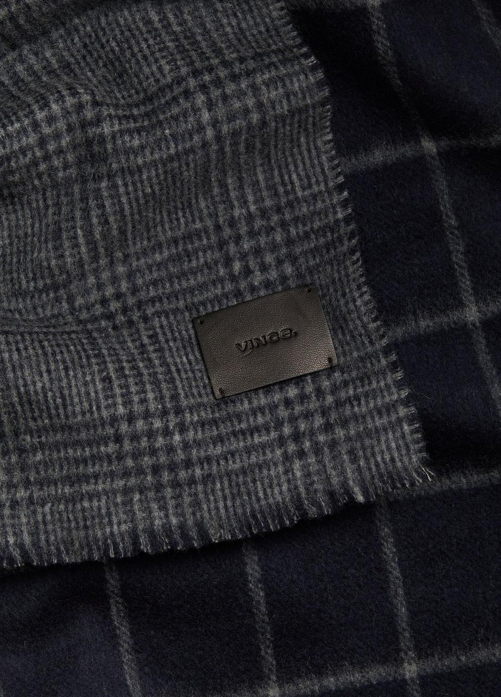 Double-Face Plaid Wool-Cashmere Scarf in Scarves & Hats | VINCE Men