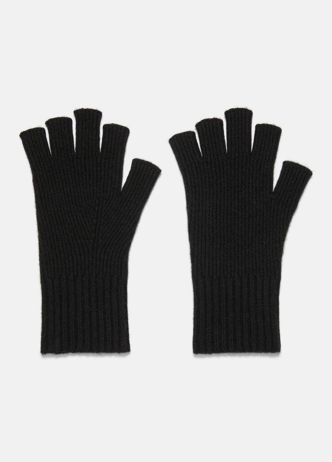 Wool-Cashmere Rib-Knit Fingerless Glove in Gloves | VINCE Men