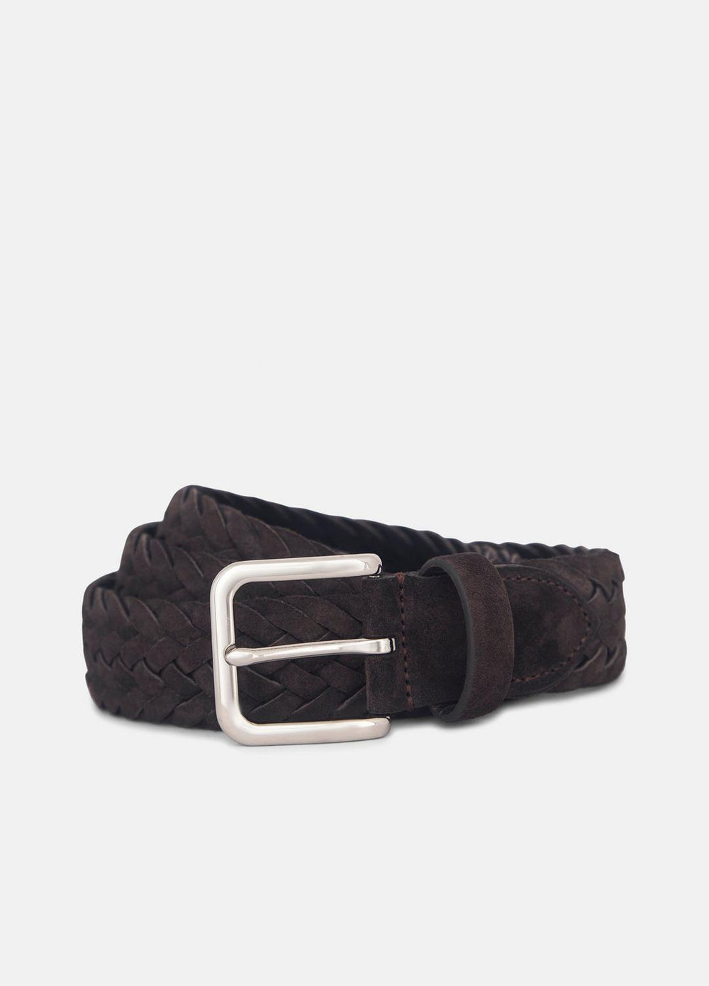 Men's 35mm Woven Suede Belt in Belts | VINCE Men