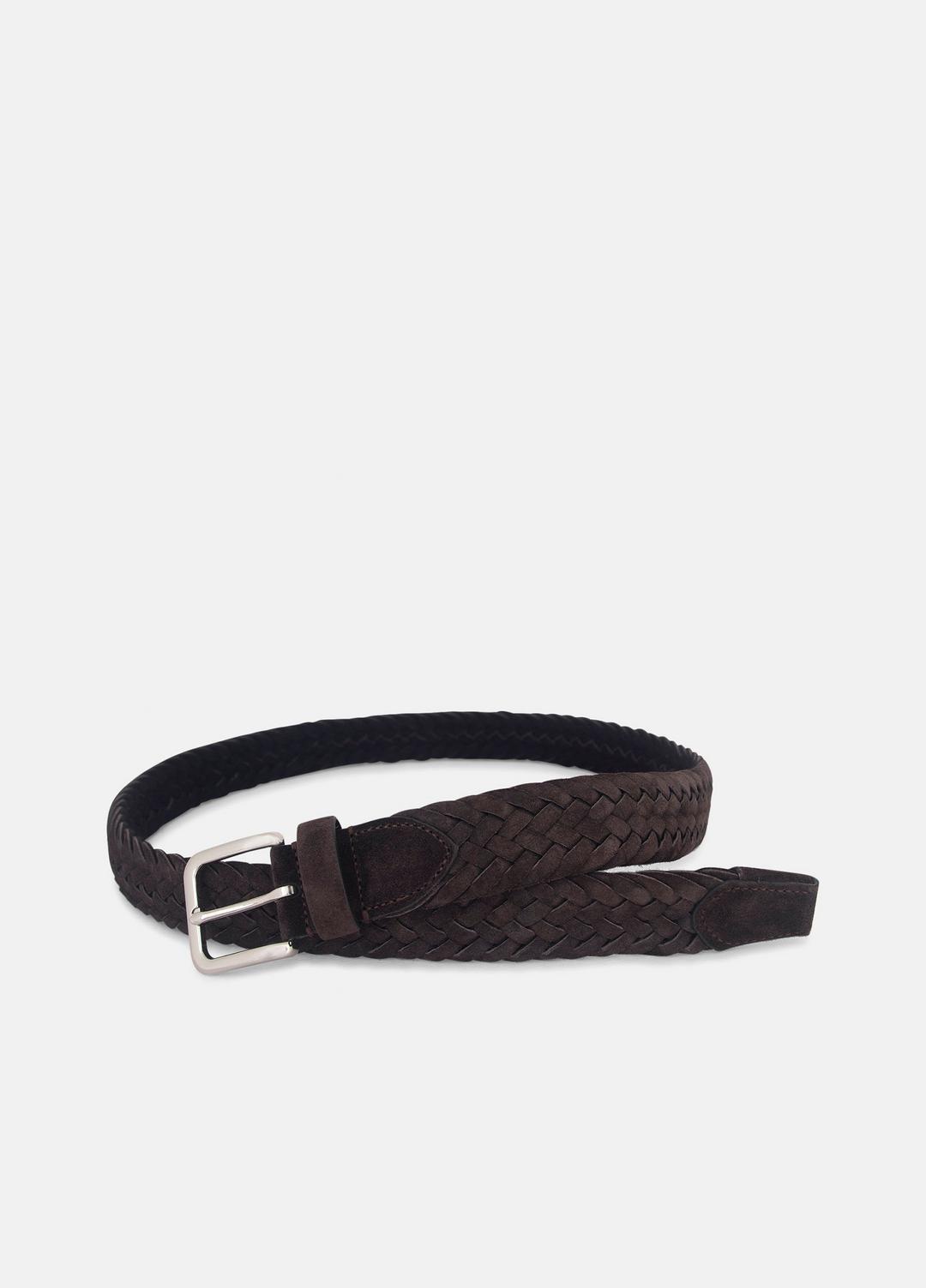 Men's 35mm Woven Suede Belt in Belts | VINCE Men