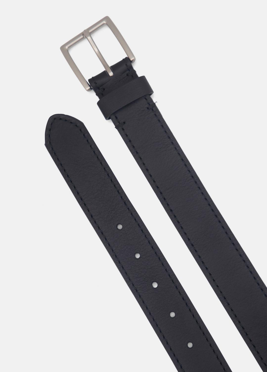 Men's 35mm Stitched Leather Belt in Belts | VINCE Men