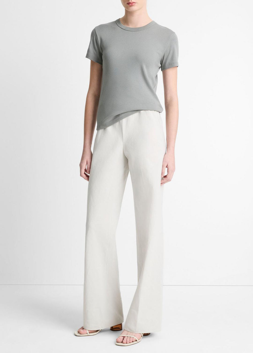 Cotton-Blend High-Waist Bias Pant in Pants & Shorts | VINCE Sale