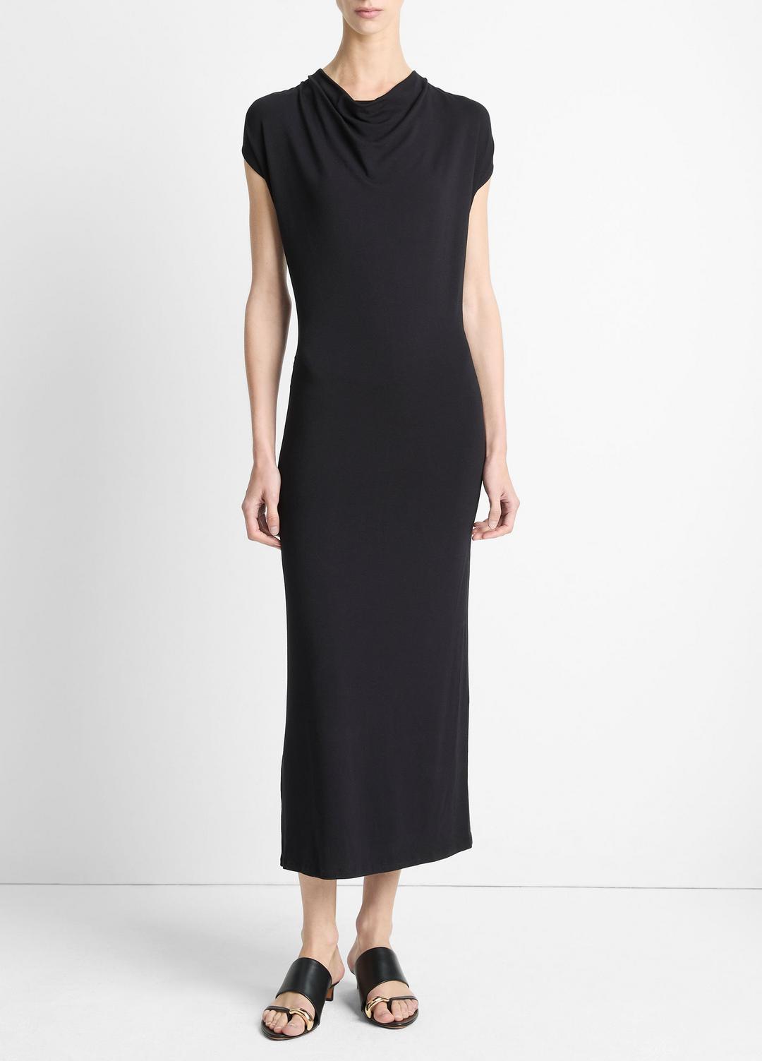 Jersey Draped Cowl-Neck Dress in Dresses & Skirts | VINCE Sale