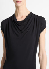 Jersey Draped Cowl-Neck Dress in Dresses & Skirts | VINCE Sale
