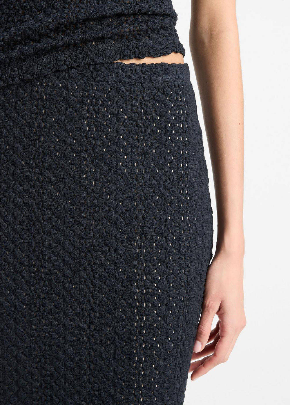 Textural Cotton Midi Skirt in Dresses & Skirts | VINCE Sale