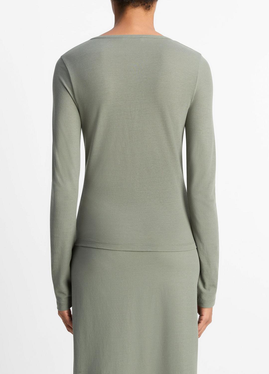 Cotton Crepe Jersey Cardigan in Shirts & Tees | VINCE Sale