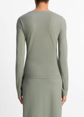 Cotton Crepe Jersey Cardigan in Shirts & Tees | VINCE Sale