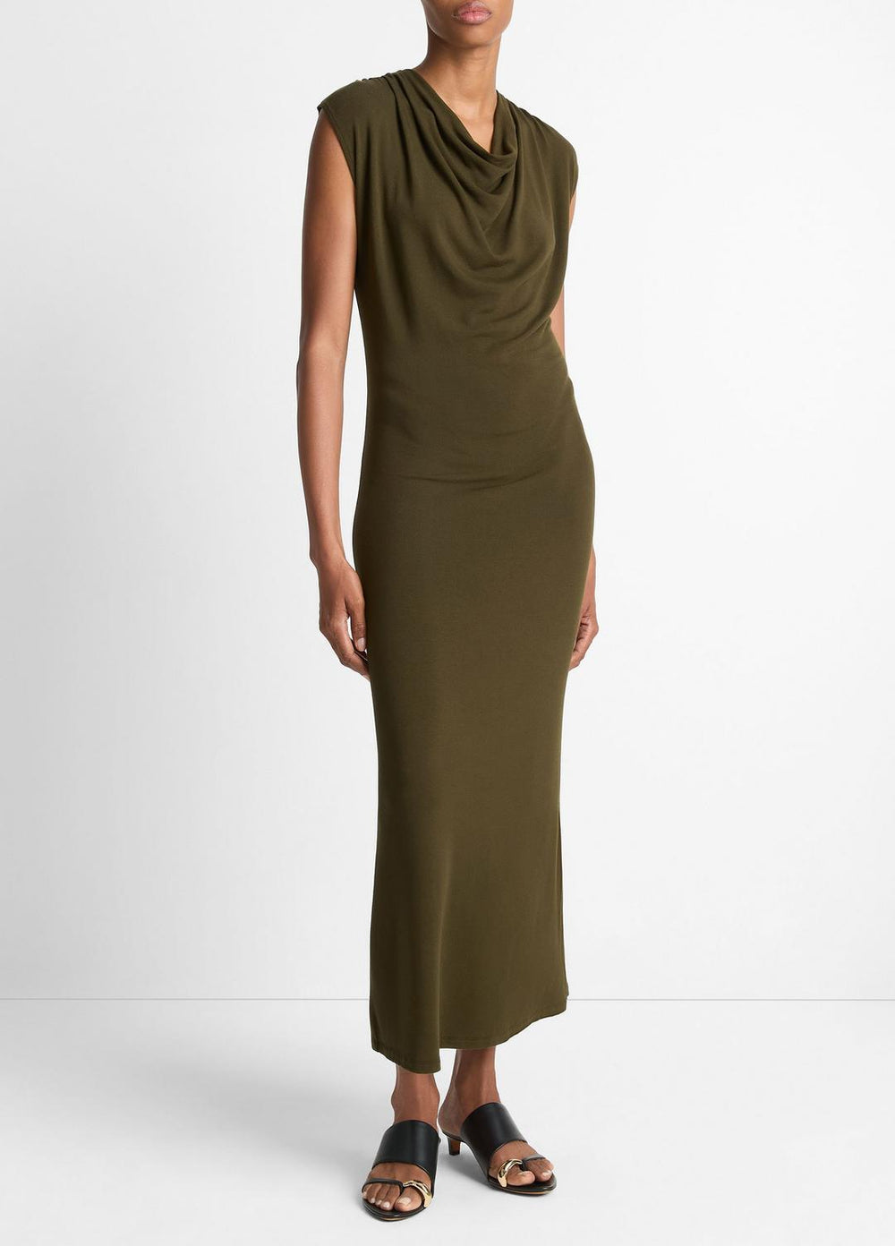 Jersey Draped Cowl-Neck Dress in Dresses & Skirts | VINCE Sale