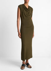 Jersey Draped Cowl-Neck Dress in Dresses & Skirts | VINCE Sale