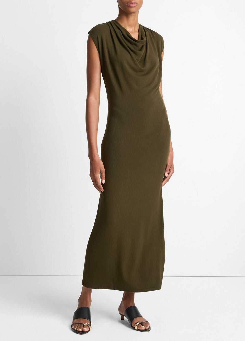 Jersey Draped Cowl-Neck Dress in Dresses & Skirts | VINCE Sale