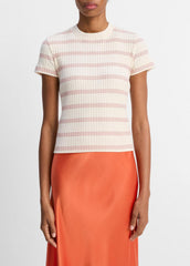 Striped Ribbed Cotton-Blend Top in Shirts & Tees | VINCE Sale