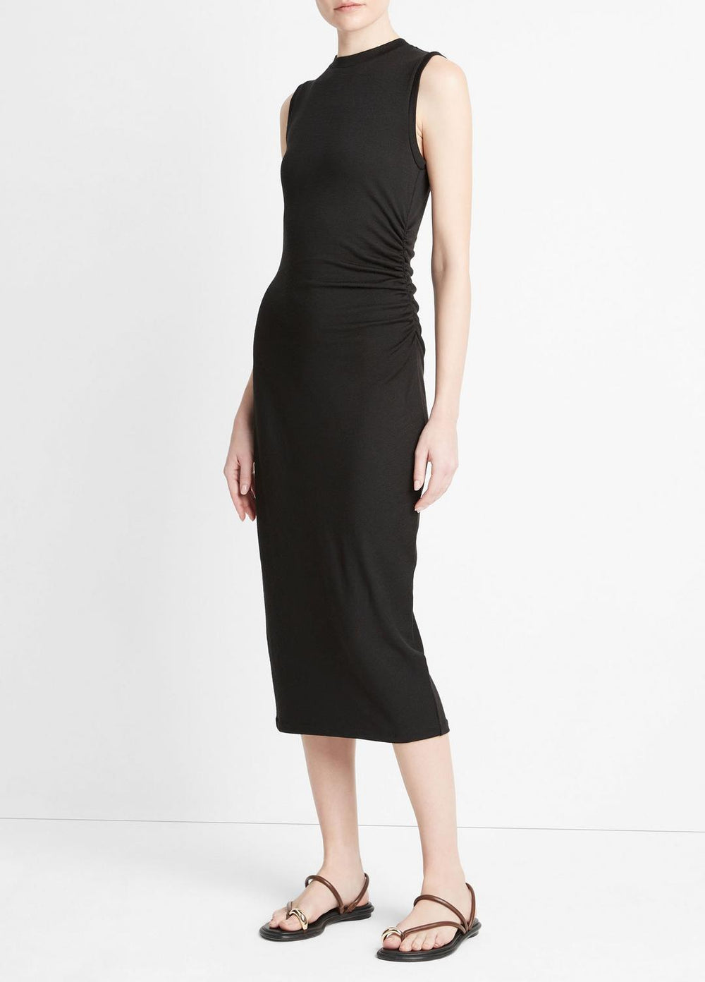 Sleeveless Gathered-Waist Dress in Dresses & Skirts | VINCE Sale
