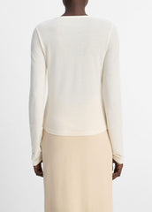 Cotton Crepe Jersey Cardigan in Shirts & Tees | VINCE Sale
