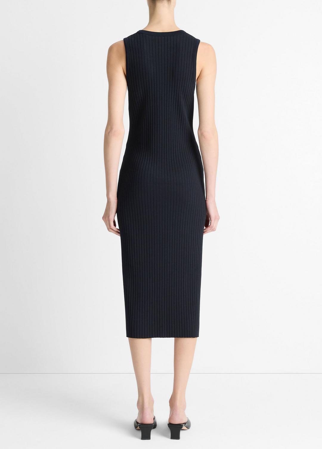 Ribbed Cotton-Blend Button-Front Dress in Dresses & Skirts | VINCE Sale